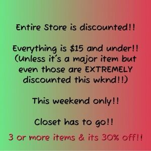 Discounted Store Sale Announcement!!